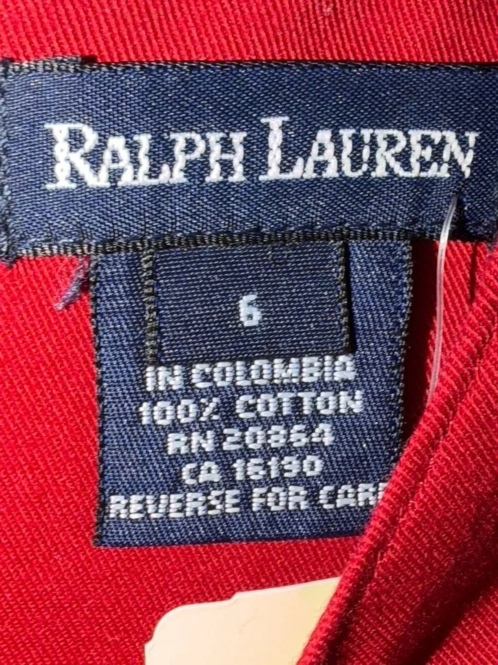 NWT Ralph Lauren Kids Pep Squad Collegiate Red Jumper Dress Cotton Size 6 Preppy